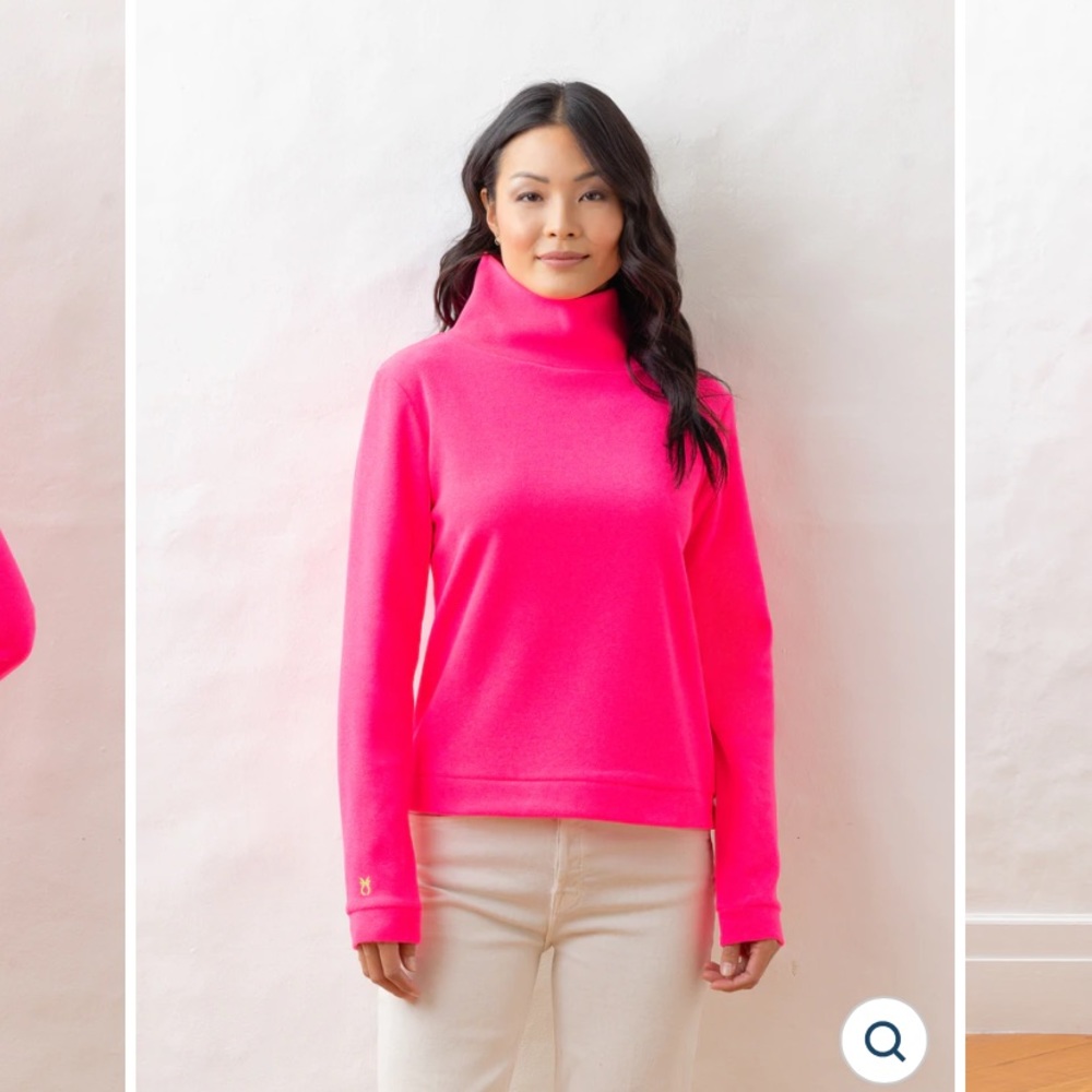 NWT Dudley Stephens Park Slope Neon Pink Size Small in Vello Fleece